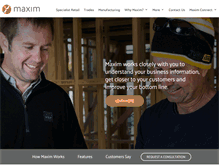 Tablet Screenshot of maximsoftware.co.nz